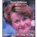 Ilene Veltman March 24, 1936 - May 16, 2007